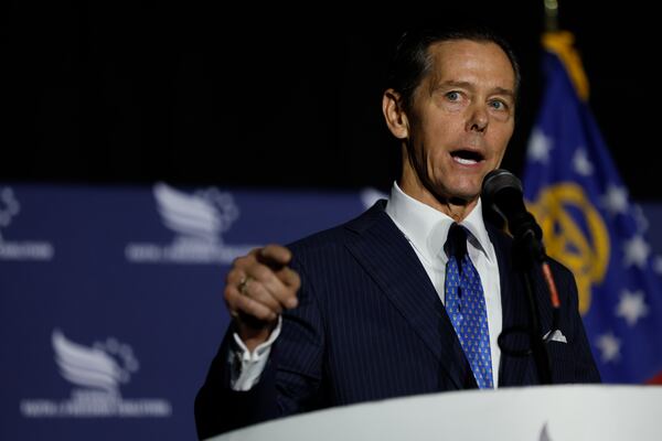 Ralph Reed, chairman of the Faith and Freedom Coalition, speaks at a gathering in Atlanta on Monday.