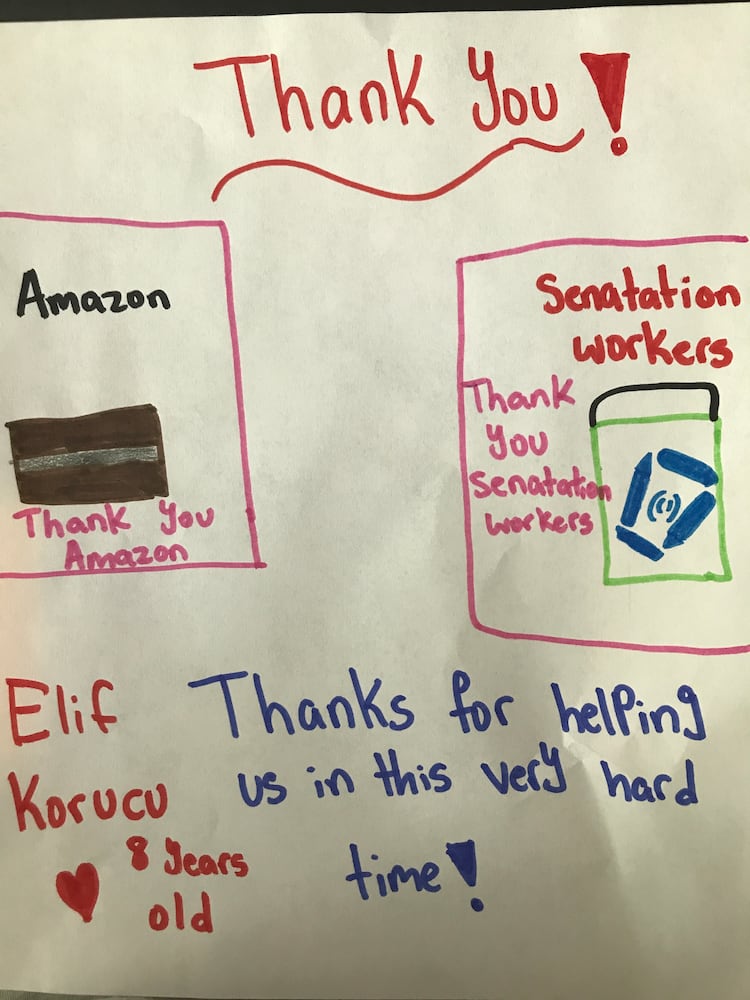 Art from the Heart: Kids thank front-line transportation and delivery workers