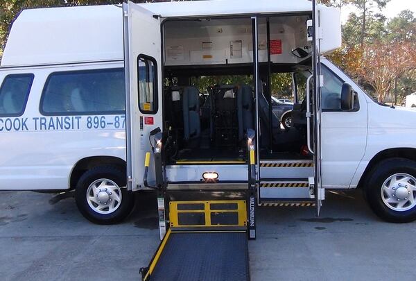 Patricia Ann Smith, a diabetic with an amputated leg, was riding this van operated by Valdosta-based MIDS Inc. when the driver hit a hole and she fell from her wheelchair. Smith’s injuries caused her to lose her left arm. SPECIAL