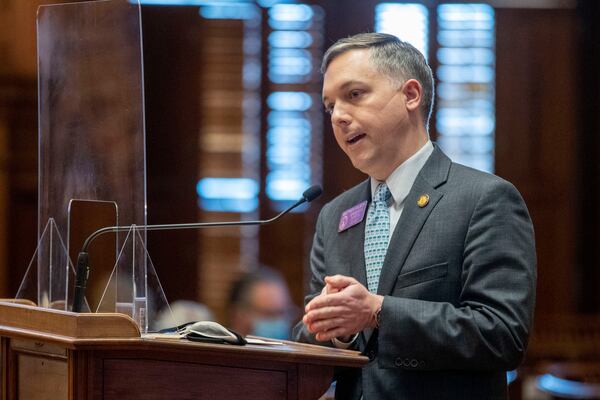 Georgia state Rep. Matthew Wilson (D-Brookhaven) plans on being at the White House ceremony today where President Joe Biden signs legislation that mandates federal recognition for same-sex marriage.  (Alyssa Pointer/AJC)