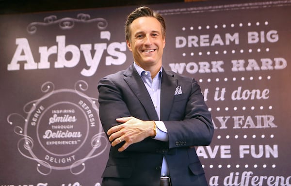 Arby’s CEO Paul Brown poses for a portrait in the lobby at the company headquarters on Tuesday, Nov. 29, 2016, in Atlanta. Curtis Compton/ccompton@ajc.com