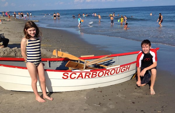 The writer's children, Sally, 10, and Patrick, 12, at Scarborough State Beach during a family vacation in 2012. (John Carpenter/Chicago Tribune/TNS)