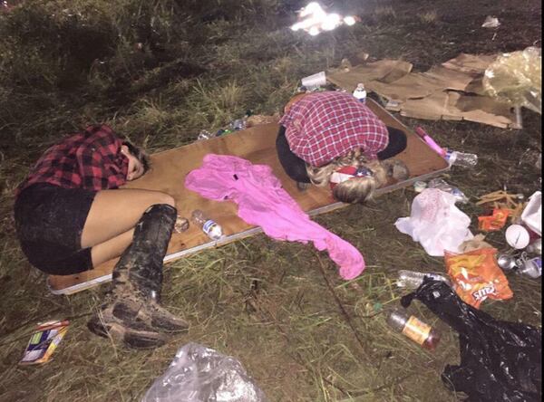 Cassie Foley's photo of girls sleeping in the mud has become the unofficially official image of TomorrowWorld festival goers' frustration.