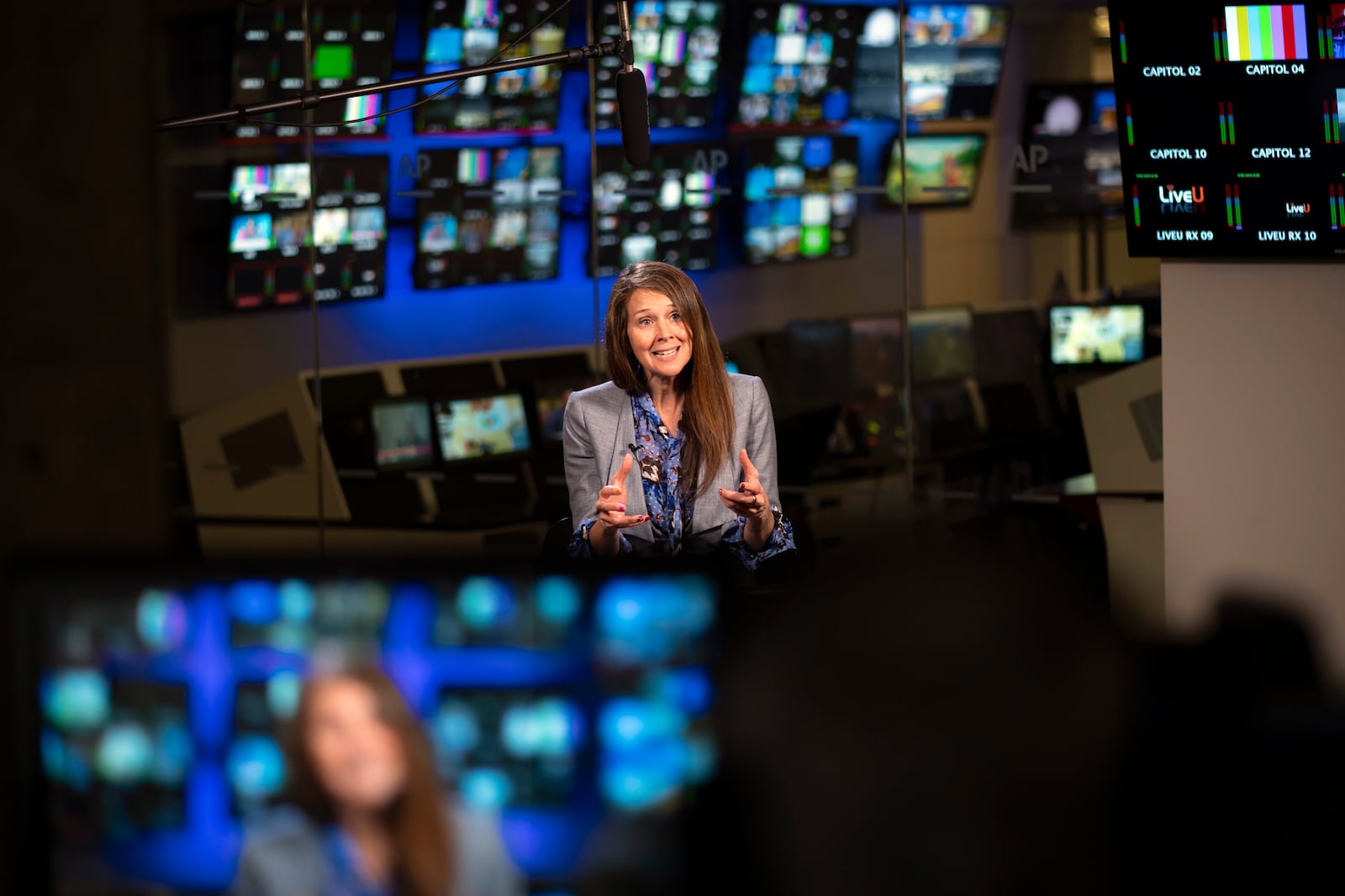 FILE - Director of the Cybersecurity and Infrastructure Security Agency (CISA) Jen Easterly speaks to The Associated Press in Washington, Wednesday, Oct. 2, 2024. (AP Photo/Ben Curtis, File)