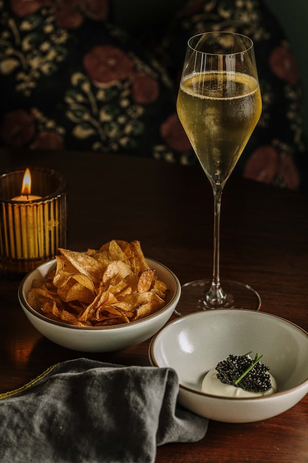 Caviar, crème fraîche and house-made chips from Le Bon Nosh.