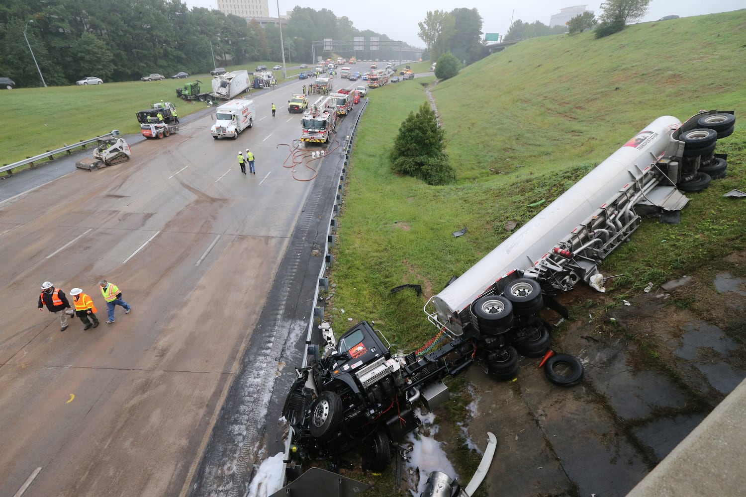 Roads begin to re-open, delays remain after I-285 crash