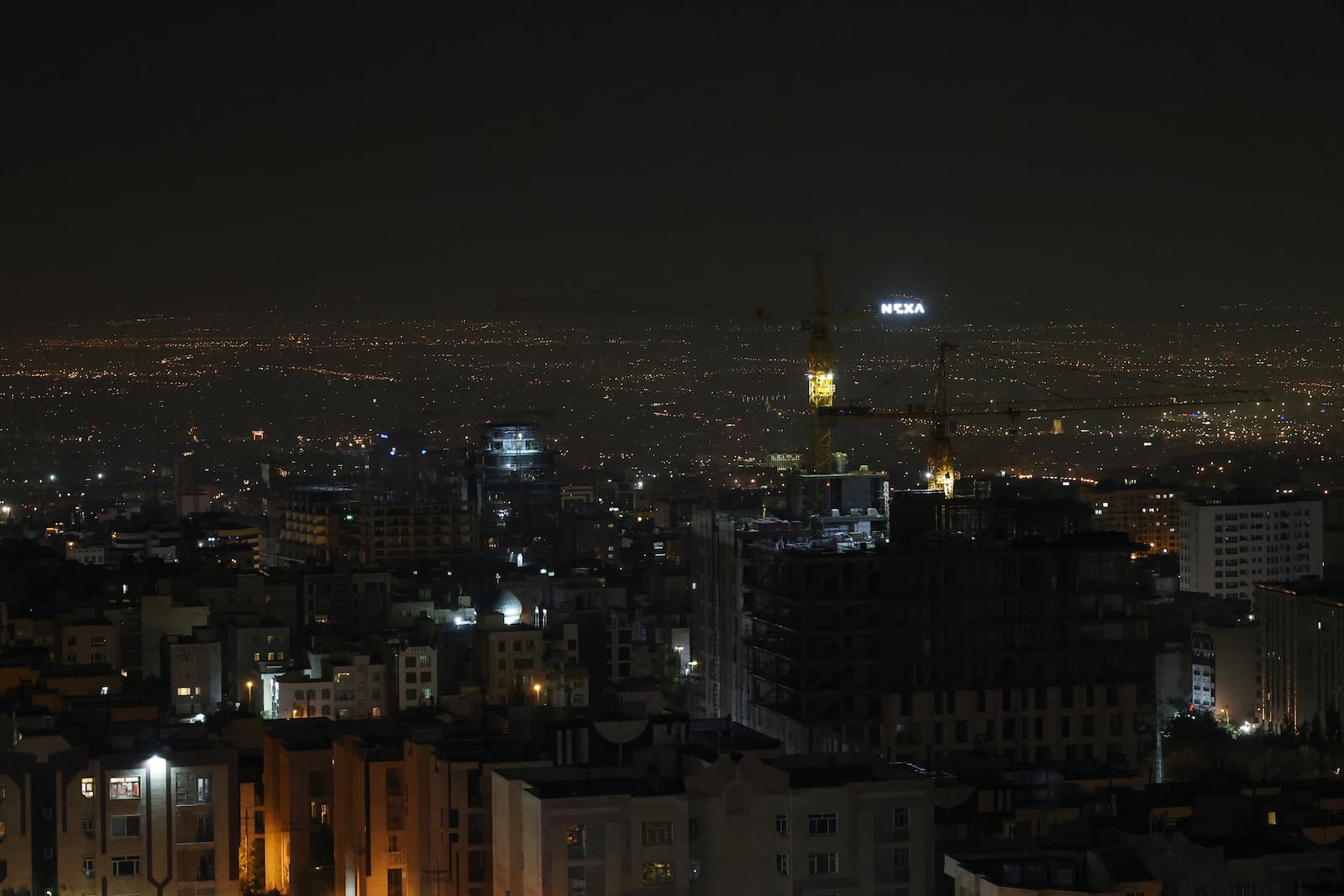 A view of Tehran capital of Iran is seen, early Saturday, Oct. 26, 2024. (AP Photo/Vahid Salemi)