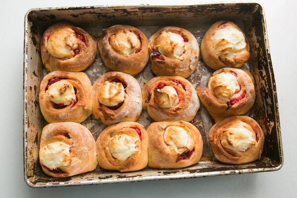 You don’t have to settle for an average cinnamon roll when instead you can make chef Sonya Jones’ Orange-Scented Cranberry-Cream Cheese Buns. STYLING BY SONYA JONES; PHOTO BY RENEE BROCK / SPECIAL