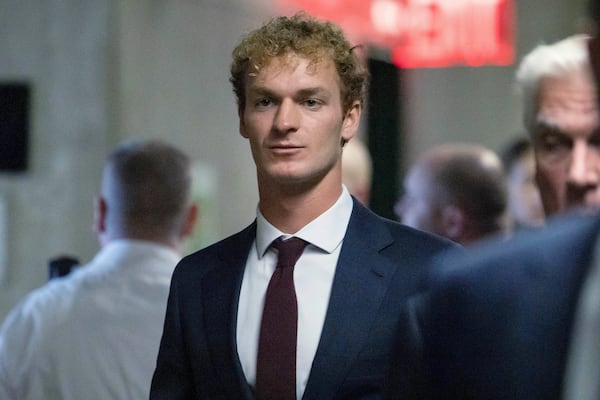 Daniel Penny arrives at the court after break in New York, Monday, Nov. 18, 2024. (AP Photo/Yuki Iwamura)