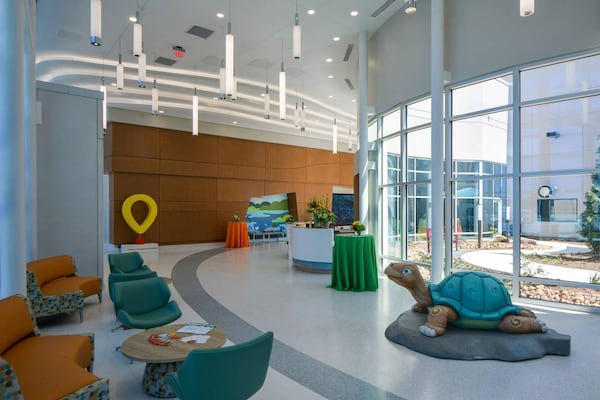 Turtle is the theme on the ground floor of the Bill and Olivia Amos Children’s Hospital in Columbus, which is scheduled to open Oct. 14, 2024. (Photo Courtesy of Darrell Roaden)