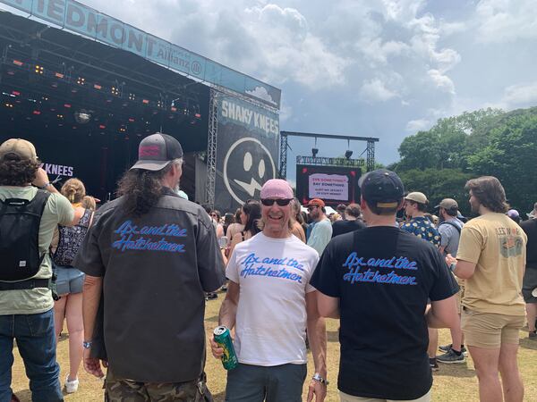 Fans wait for Ax and the Hatchetmen to perform on day on of Shaky Knees. (Phoebe Quinton/The Atlanta Journal-Constitution)