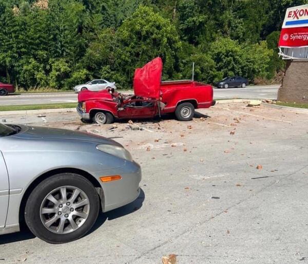 Multiple people were injured at a Paulding County gas station after a driver crashed through its parking lot before attempting to take his own life, according to the sheriff's office. (Photo: Paulding County Sheriff's Office)