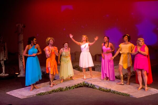 Out Front Theatre Company's production of the musical "Xanadu" continues through Nov. 14.