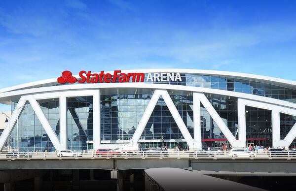 A rendering of the outside of the former Philips Arena, which will be christened State Farm Arena. (Credit: Atlanta Hawks)