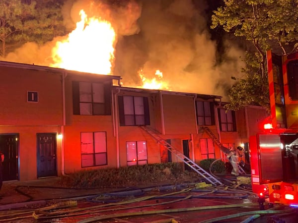 Firefighters had to leave the building at one point because conditions inside worsened, authorities said. (Photo: DeKalb County Fire Rescue)