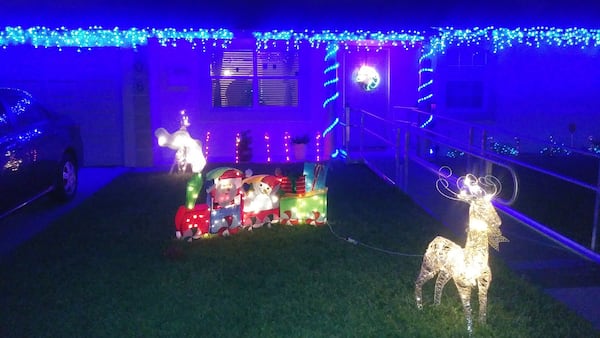 The lights display at Regina Smiley's home in West Palm Beach. (Regina Smiley)