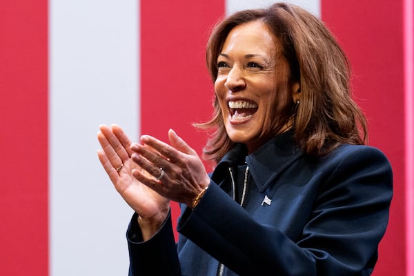 Vice President Kamala Harris arrives to speak to students and recent graduates at Prince George's Community College, in Largo, Md., Tuesday, Dec. 17, 2024. (AP Photo/Jacquelyn Martin)