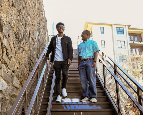 Jonathan Wortham (right) is Big Brother to Trevon. The two have been chosen as the Georgia Big and Little Brother of the Year. Courtesy of Big Brothers Big Sisters of Metro Atlanta