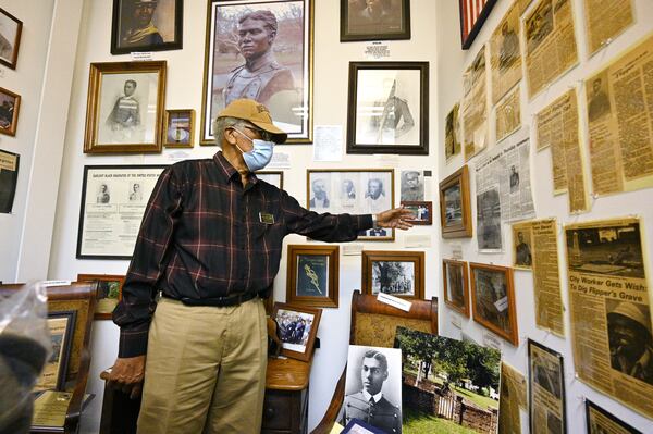 February 2, 2021 Thomasville - James "Jack" Hadley with exhibits at the Jack Hadley Black History Museum in Thomasville on Tuesday, February 2, 2021. (Hyosub Shin / Hyosub.Shin@ajc.com)