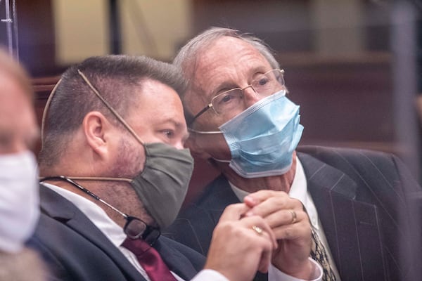 Garland Favorito, right, is the lead plaintiff in a case seeking a full inspection of Fulton County’s 147,000 absentee ballots from November's presidential election to find counterfeit ballots. State election investigators say they haven't found any counterfeits. (Alyssa Pointer/Atlanta Journal Constitution)