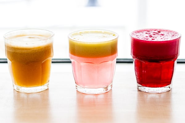 A selection of fresh juices at Pancake Social. CONTRIBUTED BY HENRI HOLLIS