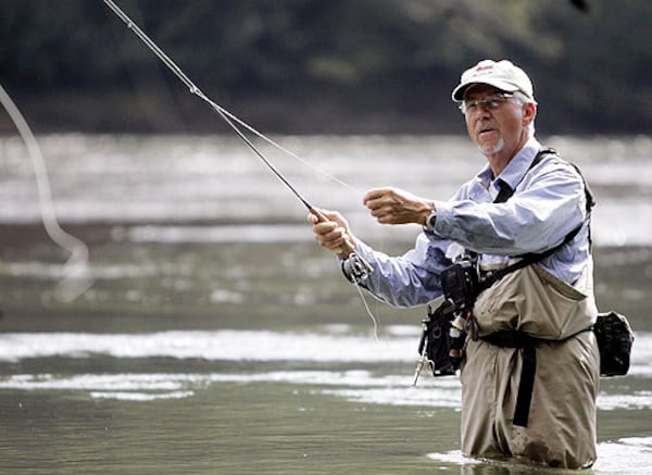 Fishing is a popular activity along the Chattahoochee River. This 2006 photo shows Dennis Ficco of Alpharetta fly-fishing.