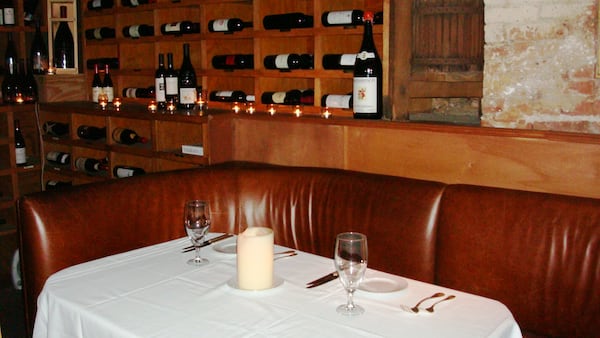 Aria's wine cellar table