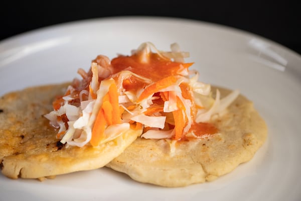 Pupusas from the menu of Casa Robles.