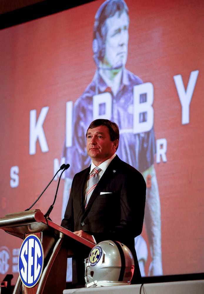 Photos: Kirby Smart talks UGA football at SEC Media Days