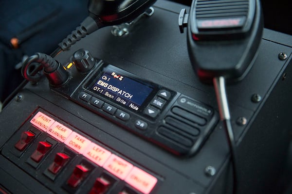 Radios are outfitted in a Wilkes County EMS rapid response vehicle in Washington. Rapid Response Vehicles are often used to get to emergency locations quicker. (Alyssa Pointer/Atlanta Journal Constitution)