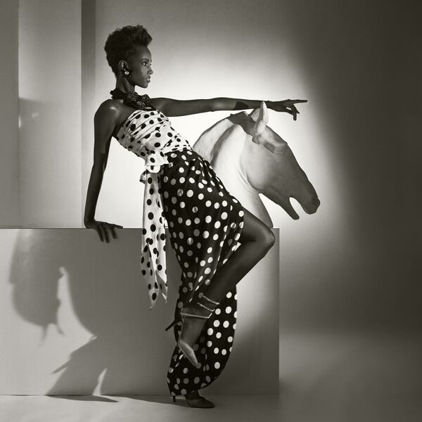 Photographer Horst P. Horst shot some of the top models from the 1940s through the 1980s including "Iman in Valentino" from 1982.
(Courtesy of SCAD FASH Museum of Fashion and Film)