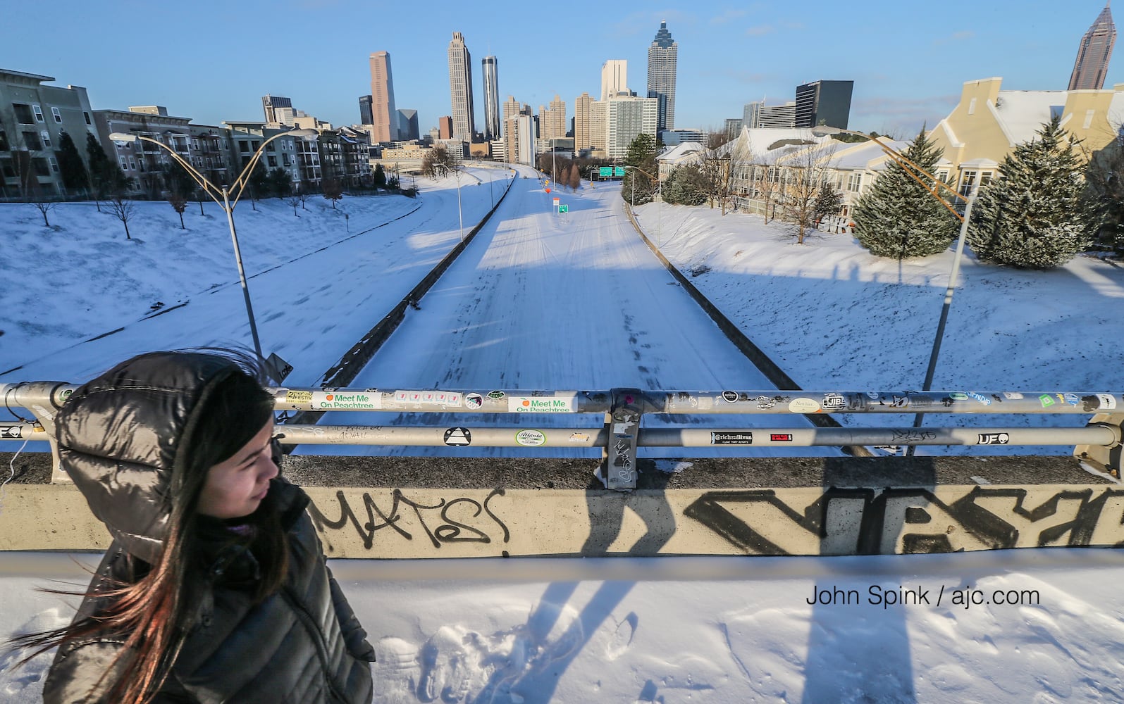 Photos: Frigid cold and snow move in to metro Atlanta