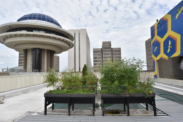 John Portman's architecture dominates downtown Atlanta, but the most idiosyncratic element in his work is the Polaris Lounge at the top of the Hyatt Regency. Architecture historian Dean Baker said "You can draw a line from Portman to Outkast. Portman built the flying saucer and Outkast put the ATLiens in it." Photo: Hyosub Shin