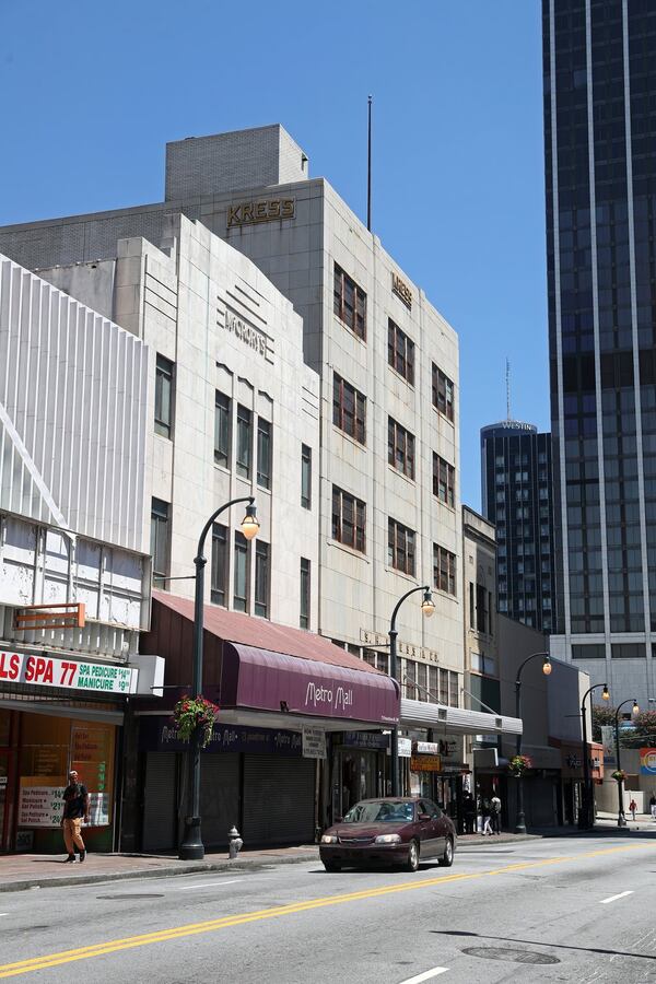 Buildings along Peachtree street near the intersection with M.L.K. Jr drive are shown Monday, June 26, 2016, in Atlanta, Ga. PHOTO / JASON GETZ