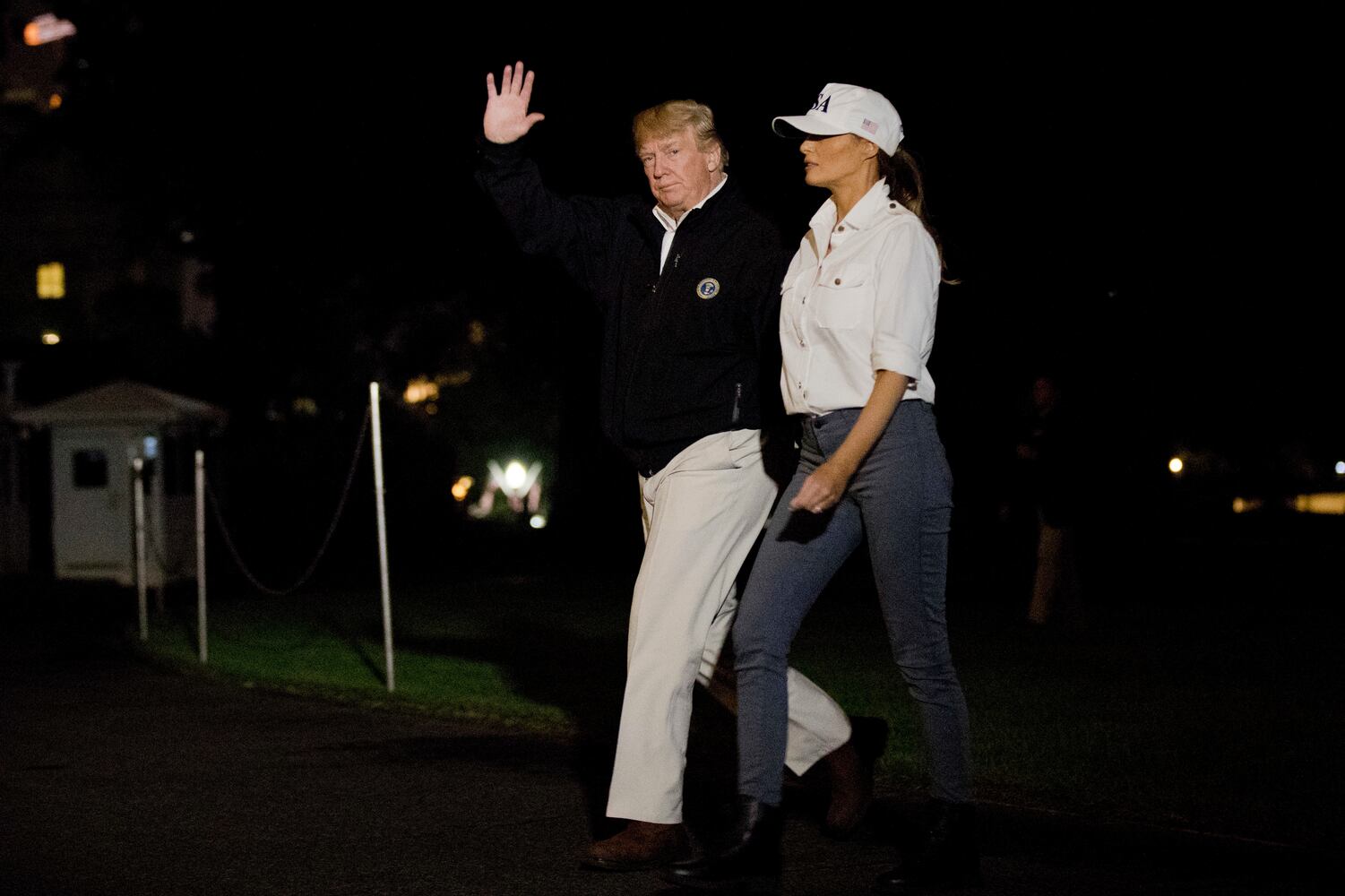 Photos: Trumps tour hurricane-ravaged Florida Panhandle