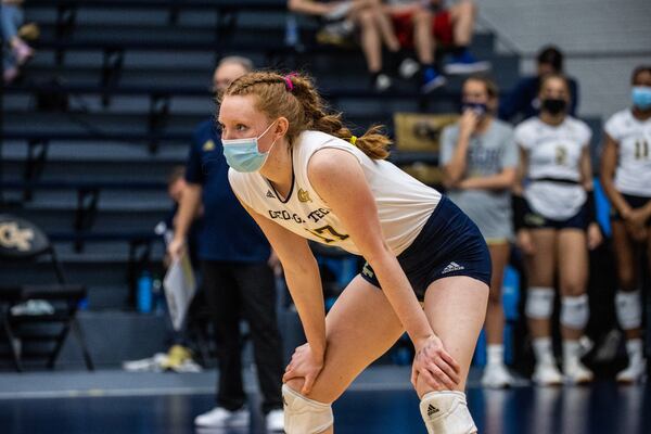 Georgia Tech outside hitter Julia Bergmann. (Danny Karnik/Georgia Tech Athletics)