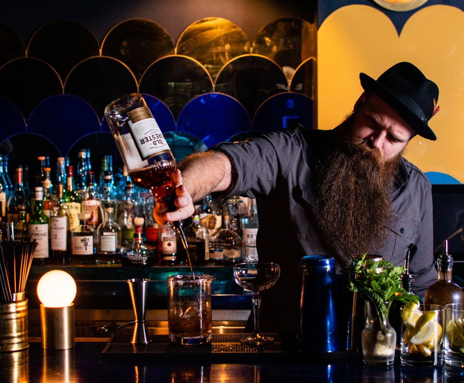 The bar at the Hotel Clermont, just upstairs from Tiny Lou’s, is dark and intimate. CONTRIBUTED BY HENRI HOLLIS