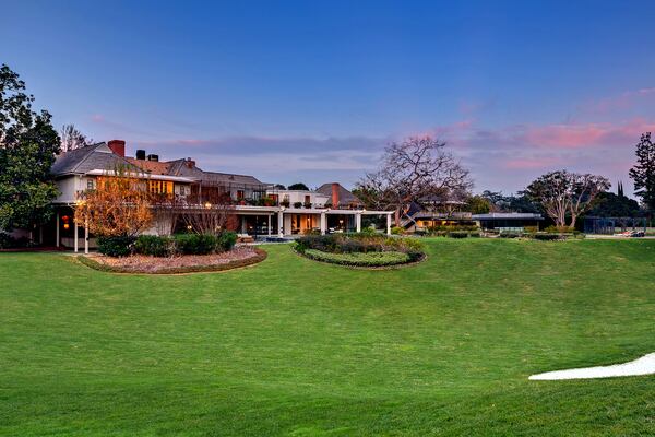 The Bob and Dolores Hope estate in Toluca Lake sits on a little over five acres of grounds with multiple structures, a swimming pool and a one-hole golf course. (Erik Grammer)