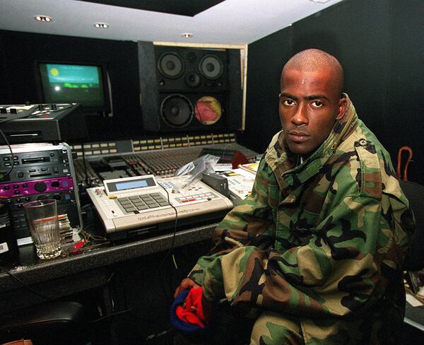 971111 Atlanta, Ga: Rico Wade, the CEO of Organized Noise, a R & B record label in his studio in his home. (AJC Staff Photo/Marlene Karas) 11/97