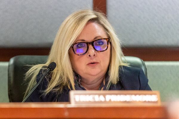 Georgia Public Service Commissioner Tricia Pridemore testifies today at U.S. House hearing. (Steve Schaefer / steve.schaefer@ajc.com)