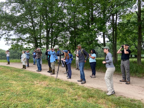 Members of the Georgia Audubon Society on a field outing at Longview Cattle Farm.
(Courtesy of the Georgia Audubon Society / Dottie Head)