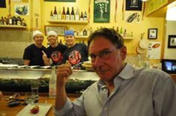 Another fun photo of Harrison Ford at Sushi House Hayakawa. These photos were contributed to the AJC at the time.