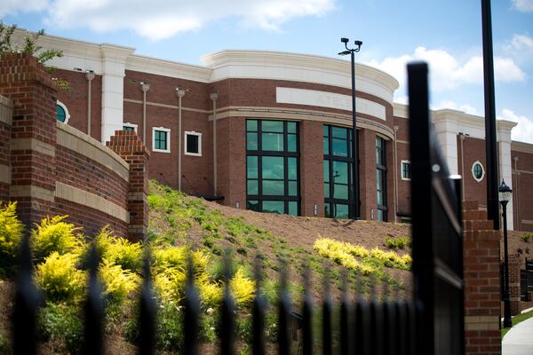 The exterior of the new Buford High School in Buford. (Casey Sykes for The Atlanta Journal-Constitution)