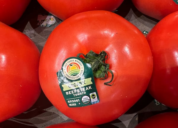 Tomatoes imported from Mexico are for sale in a supermarket in Miami as the United States imposed 25% tariffs on goods from Canada and Mexico, starting a trade war with its closest neighbors and allies.