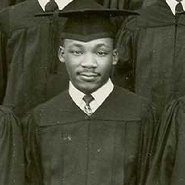 Martin Luther King Jr., an alumnus of Booker T. Washington High School, at his Morehouse College graduation in 1948. (Used with permission, Martin Luther King Jr. International Chapel, Morehouse College)