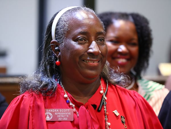 State Rep. Sandra Scott, a Democrat from Rex, was sworn into office in 2011.