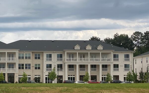 Pictured is The Catherine Apartments on Alpharetta Highway in Roswell. City officials consider the development a failure because it was originally planned as mixed-use with a grocery store, office, retail and restaurant space as well as the apartments. But only the apartments were ever built, and the rest of the 18-acre property is still empty. (Adrianne Murchison / Adrianne Murchison@ajc.com)