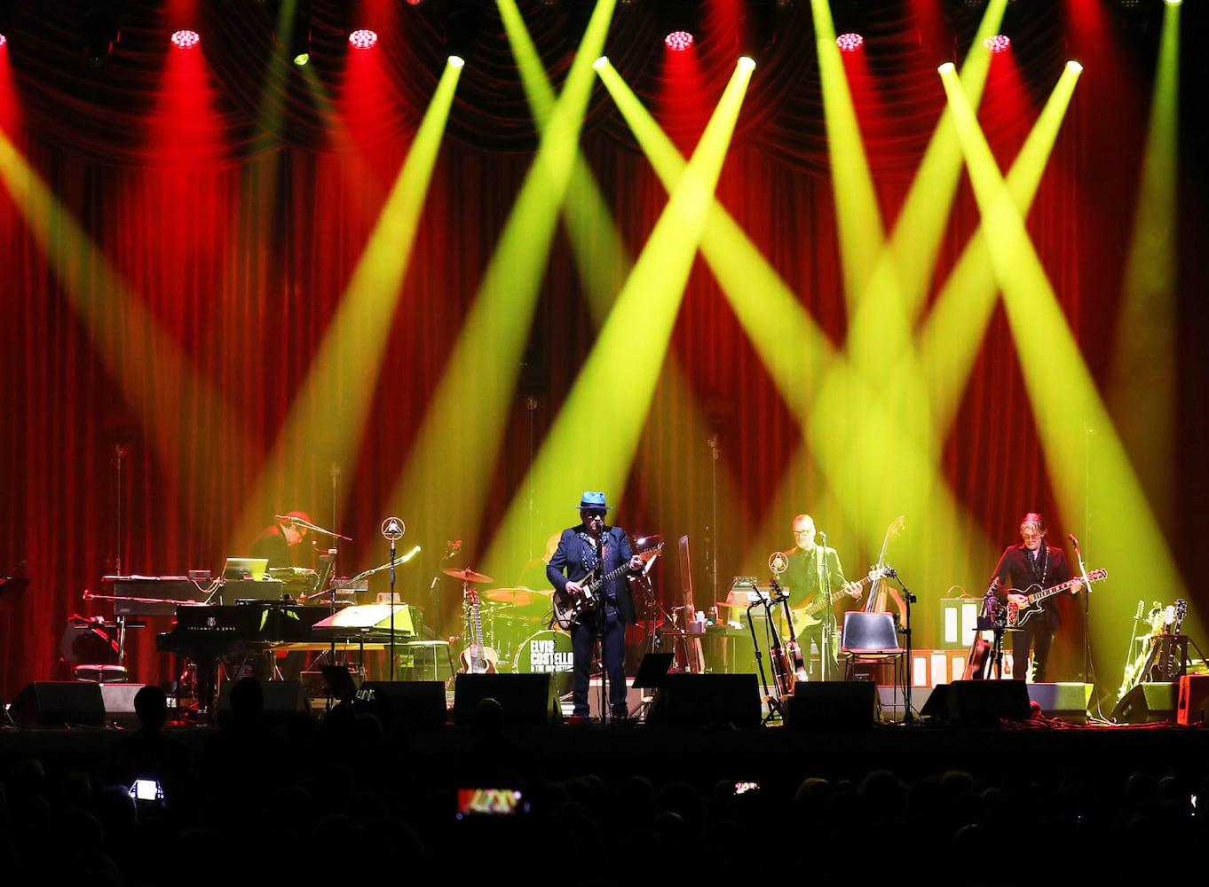 -- Elvis performs "Radio Radio"
Elvis Costello & the Imposters, featuring Charlie Sexton on guitar, rocked the sold out Coca Cola Roxy Theatre on Tuesday, January 30, 2024.
Robb Cohen for the Atlanta Journal-Constitution