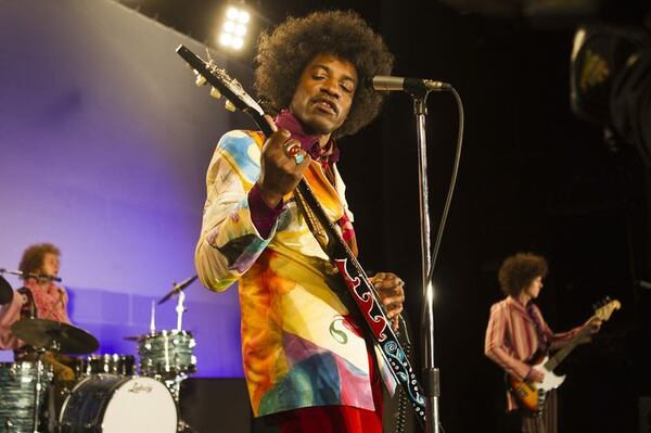 Andre Benjamin portrays Jimi Hendrix in the biopic “Jimi: All Is by My Side.” Photo: Patrick Redmond