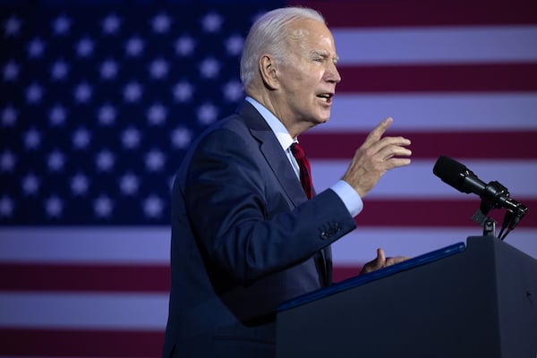 President Joe Biden delivers a major speech in Chicago on his economic agenda. (Tom Brenner/The New York Times)
                      